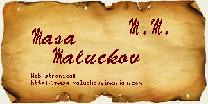 Maša Maluckov vizit kartica